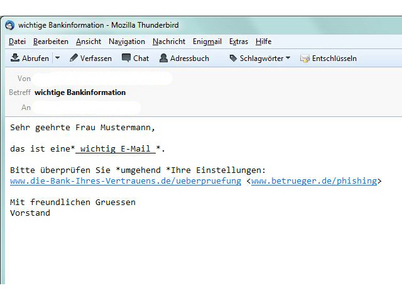 Screenshot Phishing E-Mail